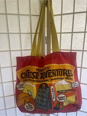 Trader Joe's Cheese Pun Canvas Tote  - UnBRIElievably GRATE size for your stuff🧀